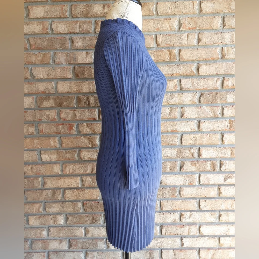 Kate Spade New York Long Sleeve Ribbed Bodycon Dress.